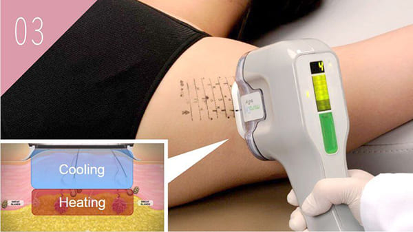 マイクロ波照射している様子